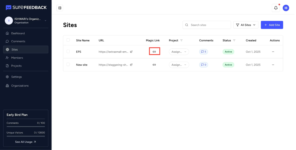 Creating Your First Project in SureFeedback SaaS image