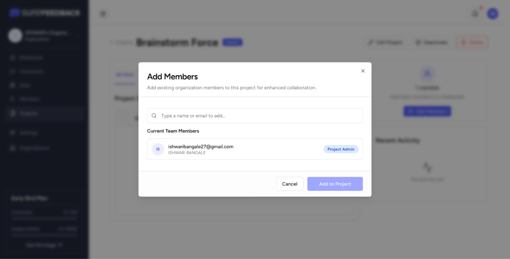 Creating Your First Project in SureFeedback SaaS image