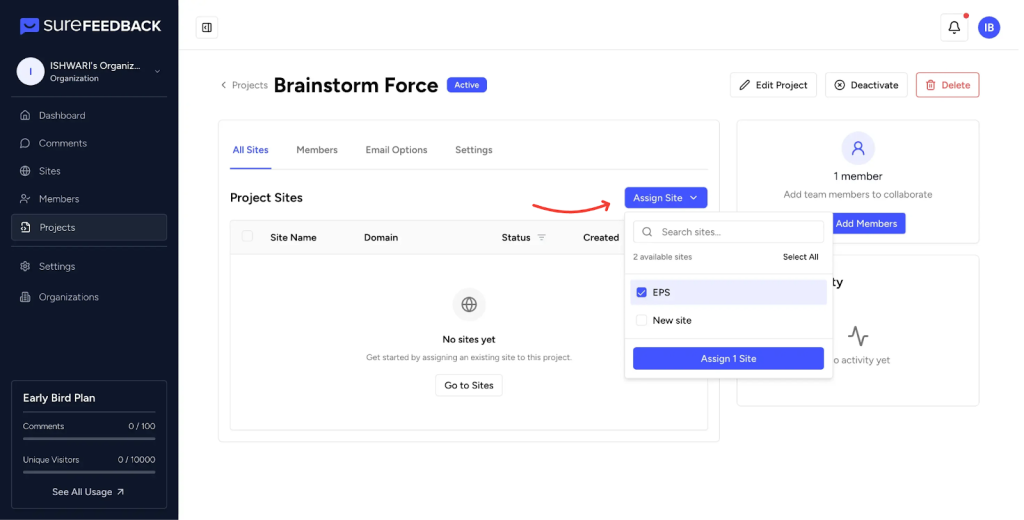 Creating Your First Project in SureFeedback SaaS image