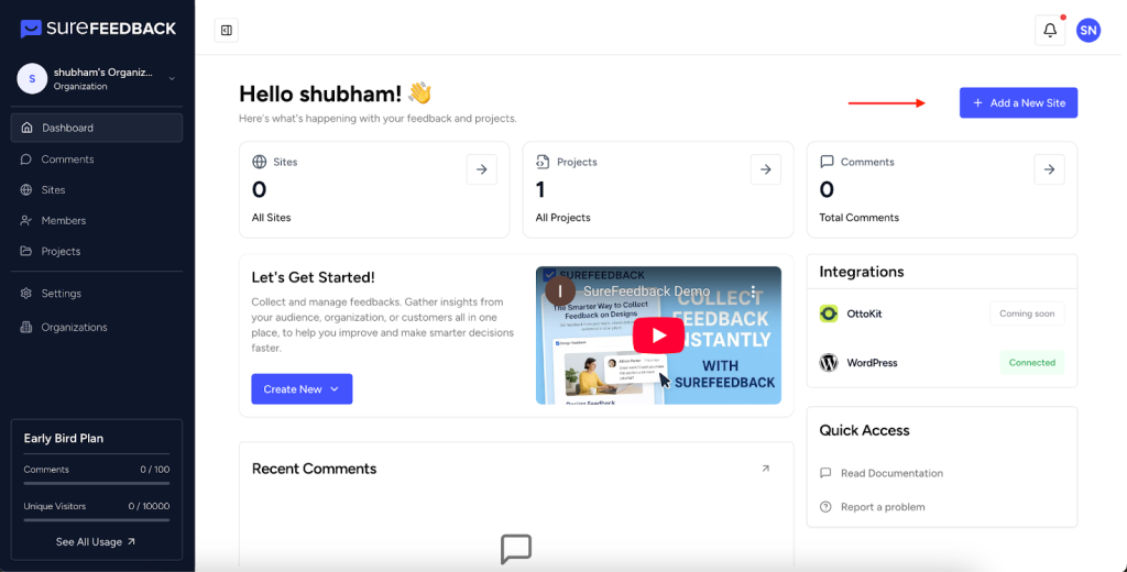 Getting Started With SureFeedback SaaS image